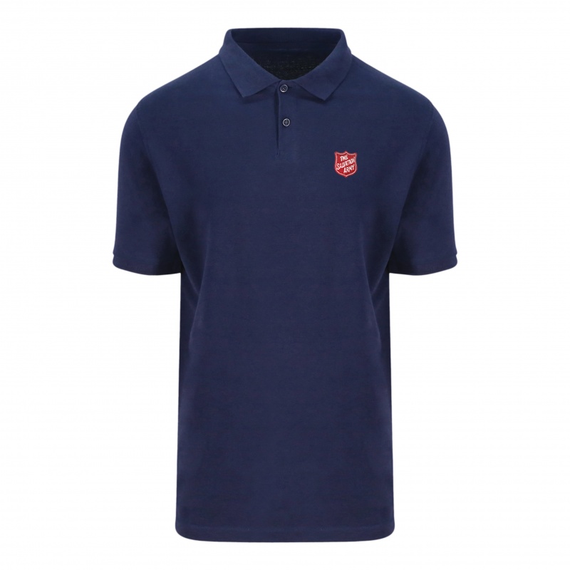 Sustainable Unisex Navy Polo Shirt